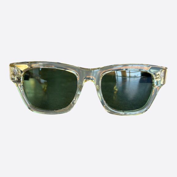 Chrome Hearts Clear & Gold Dick Fitzener Sunglasses